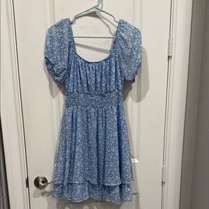 Altar'd State Blue Floral Mini Dress